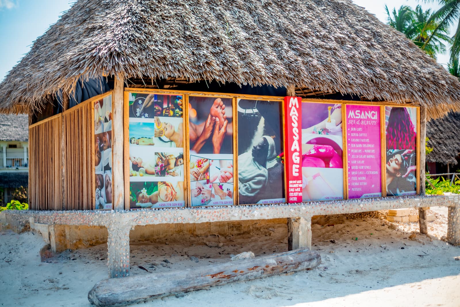 MSANGI SPA & BEAUTY beachfront salon in Jambiani, Zanzibar
